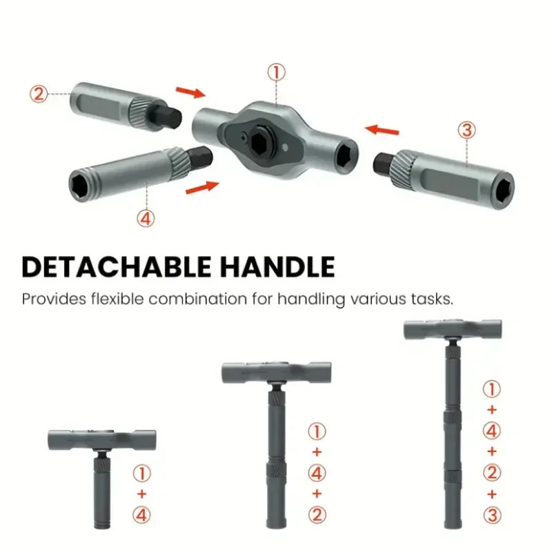 Detachable Ratchet Handle 24 in 1 Magnetic Screwdriver Set DIY