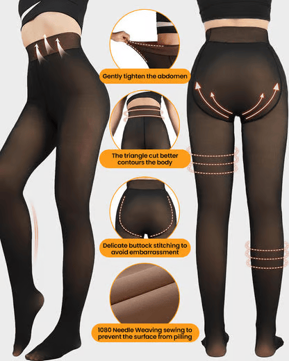 🏆#1 Bestselling🏆Magic Velvet Lined Leggings • Closed Foot (Looks Like Pantyhose)