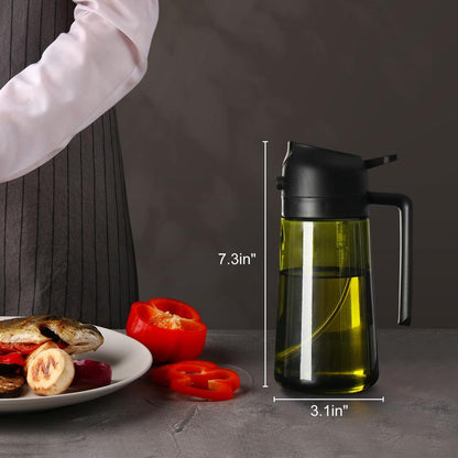 🎁Buy 2 get 60% off💕2 in 1 Glass Oil Sprayer & Dispenser🔥