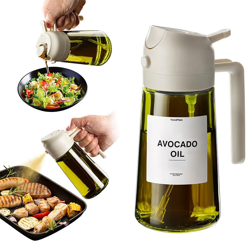 🎁Buy 2 get 60% off💕2 in 1 Glass Oil Sprayer & Dispenser🔥