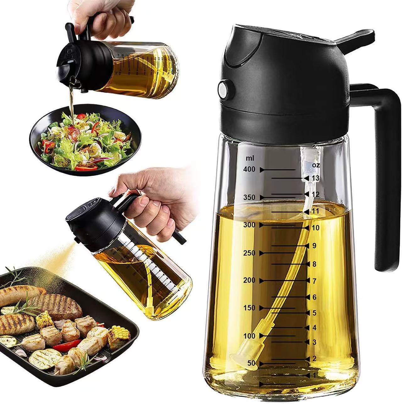 🎁Buy 2 get 60% off💕2 in 1 Glass Oil Sprayer & Dispenser🔥