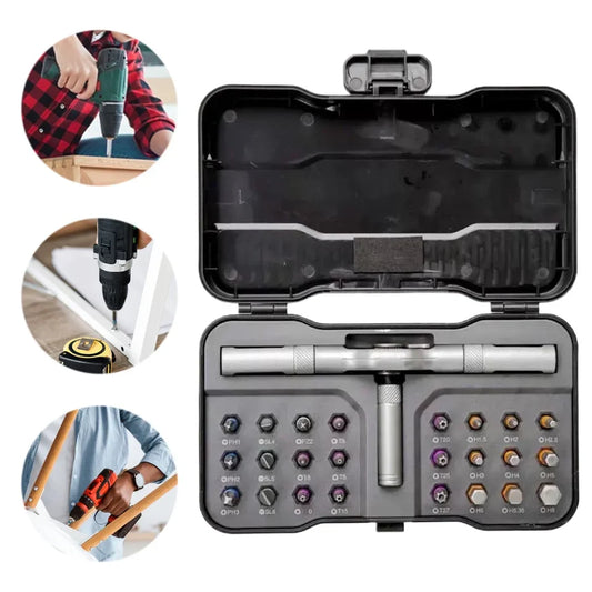 Detachable Ratchet Handle 24 in 1 Magnetic Screwdriver Set DIY