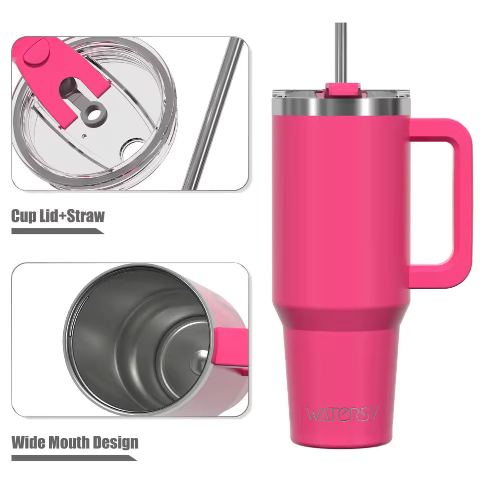 🔥Buy 2 get 60% off🌟Stainless Steel Insulated Cup 20/30/40oz Tumbler with Handle and Straw
